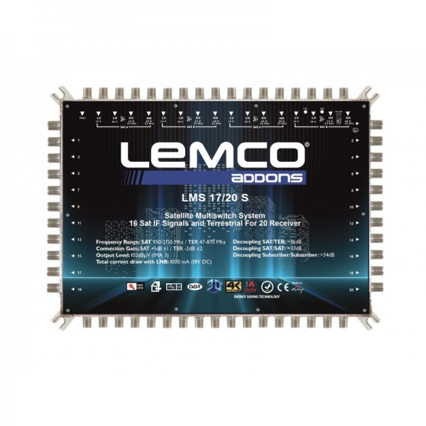 LEMCO LMS 17/20 S - 17 Εισόδων Single Multiswitch